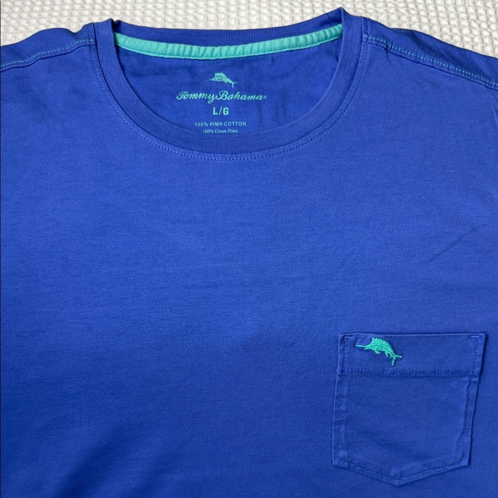 Tommy Bahama Men's Vibrant Blue Tee - Large